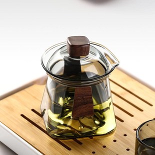 玻璃盖碗茶e杯单个家用防烫手抓壶高档泡茶具一人用不烫手功夫茶