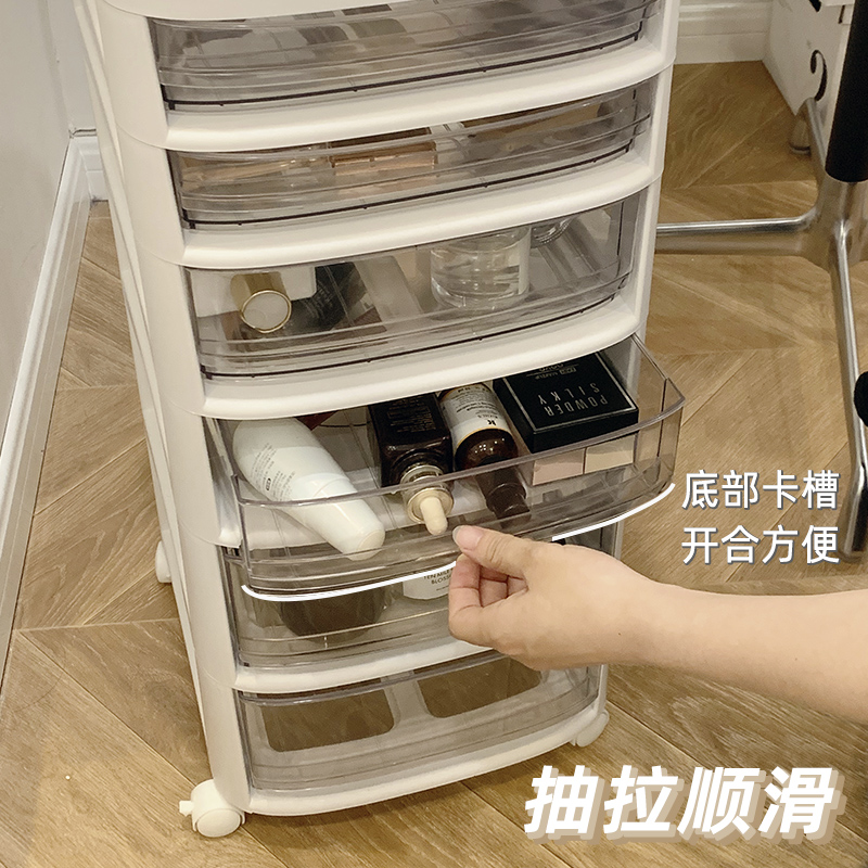 多层移动零食小推车置物架美甲卧室化妆品桌P下收纳架子宿舍神器