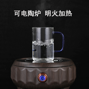 水杯带把手家用牛奶杯微波炉可加热早餐彩把套 耐热加厚底c玻璃