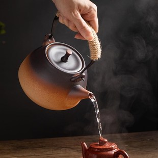 碳炉围炉煮茶壶陶瓷烧水壶户外明B火煮茶器室内家用酒精温茶炉温
