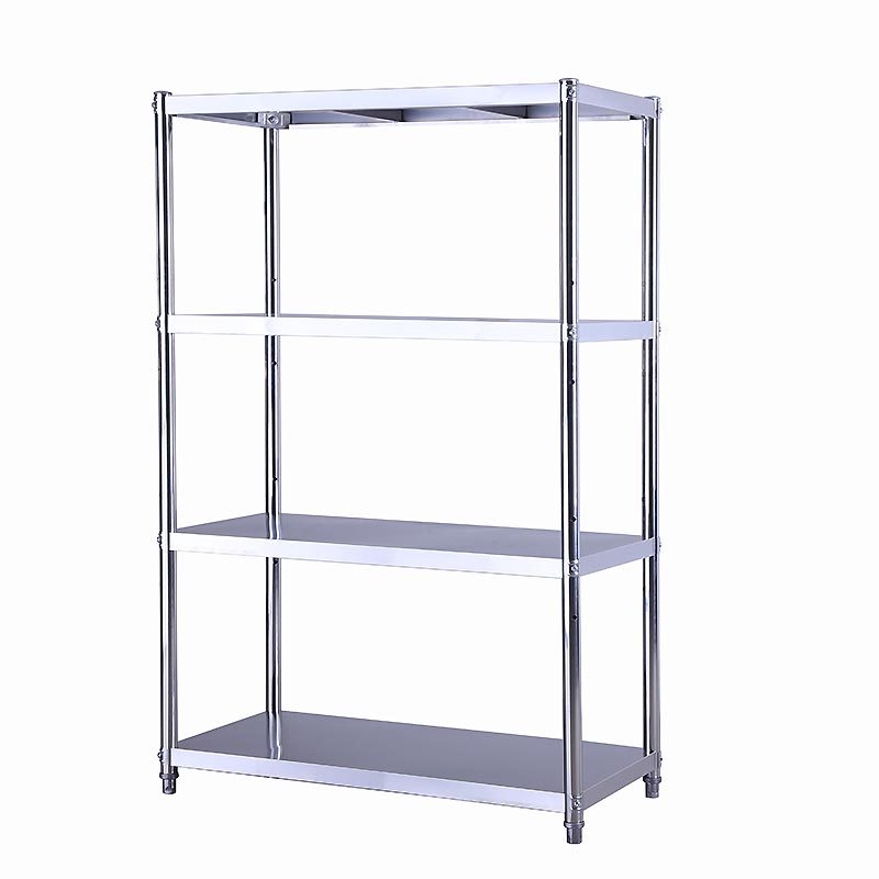 家用不锈钢四层收纳整理架置物架微波炉烤箱架锅架整X理架4层货架