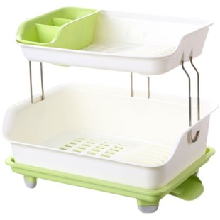 厨房双层碗架k可沥水家用餐具筷子碗筷收纳架