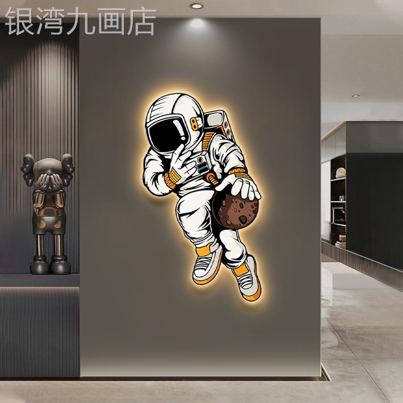 网红宇卡通玄员关装饰景客厅氛围灯现代轻奢背航墙简光发