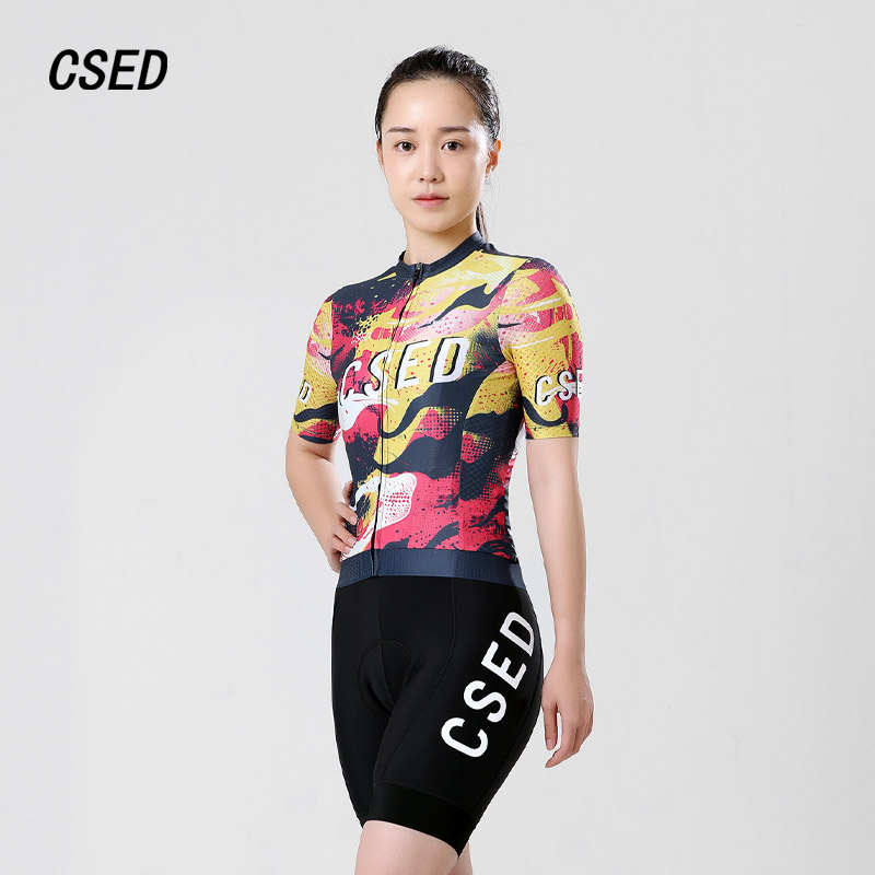 CSED女款短袖骑行服春夏速干透气