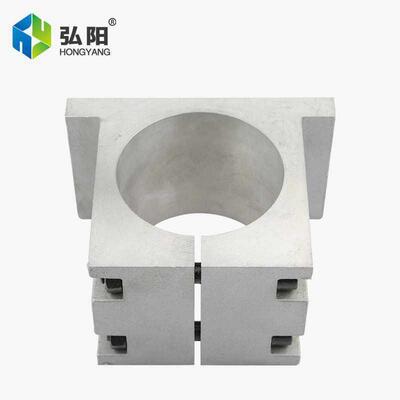 雕刻机电主轴夹具方形直径65/80mm 电机抱座工业铸铝材质夹头配件