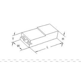 红星 HXH630-250ZKB 250直硬 6.3硬护套 L25.6 T4.8 W9.2 H6.1