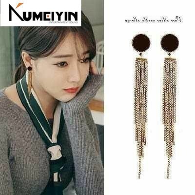 新品RosE goLd aiR naiL Long EaRRing 18K pERsonaLity titanium