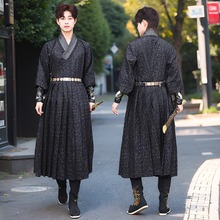 明制汉服男侠客风青少年古装中国风锦衣卫飞鱼服男款改良马甲套装