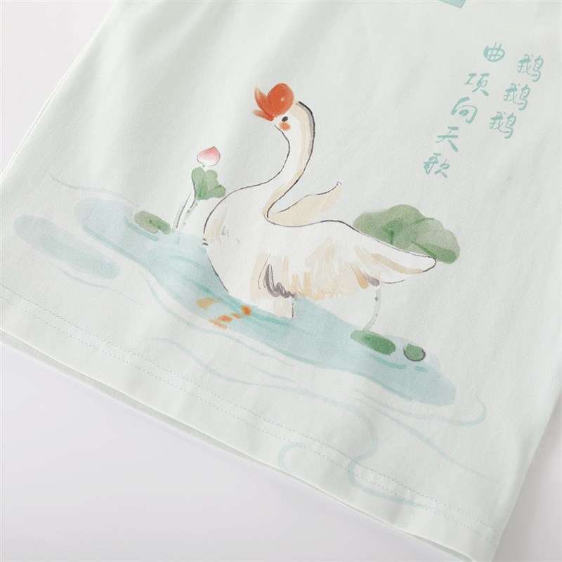 儿童套装夏季国风汉服男童分体衣服女童短袖婴儿夏装宝宝周岁礼服