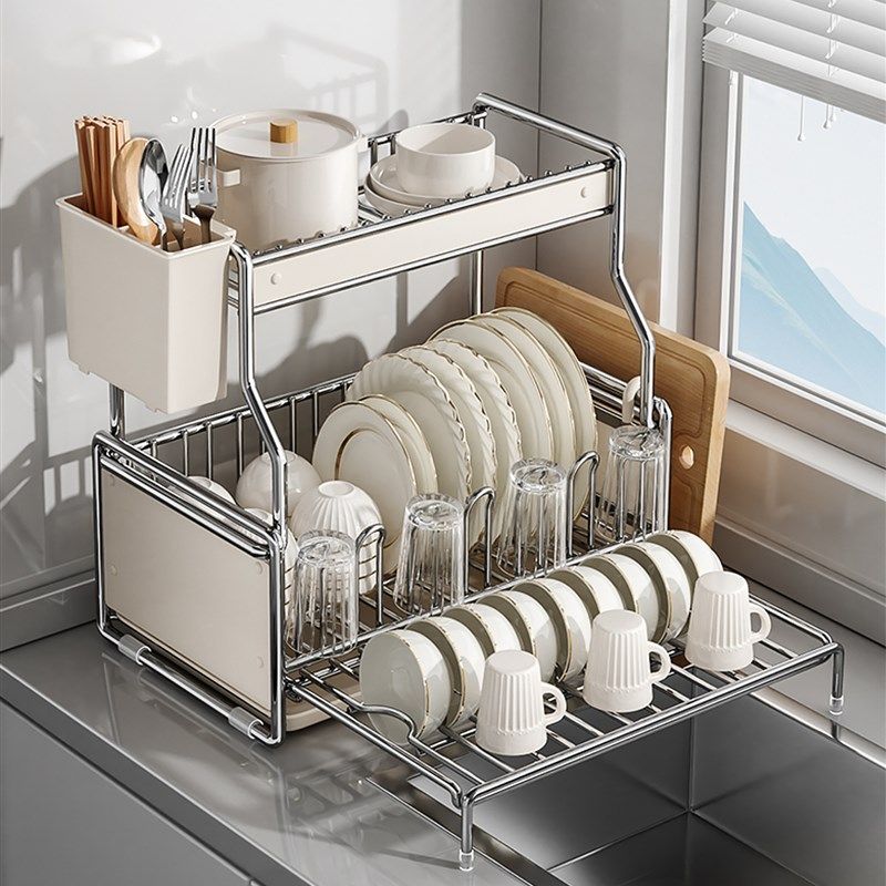 碗碟收纳架沥水碗盘架厨房置物架晾碗架窄边水槽放碗筷盘子收纳架,厨房/烹饪用具,碗架,淘宝优惠券,粉丝福利购,淘宝优惠卷