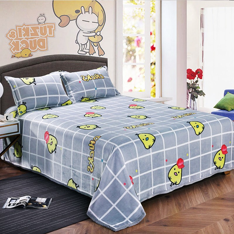 冬季加厚珊瑚绒毯绒床单单件床铺法兰绒垫单休闲保暖单人宿舍铺垫