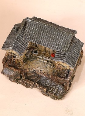 迷你农家院子房子盆栽盆景造景装饰摆件鱼缸茶几茶宠茶盘小礼品