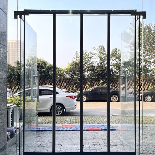 免打孔磁吸透明空调门帘磁铁塑料Bpvc隔断帘商用软皮帘挡风防冷气