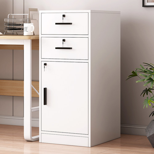 小型文件柜办公j室矮柜储物柜带锁小柜子桌下收纳档案资料木质边