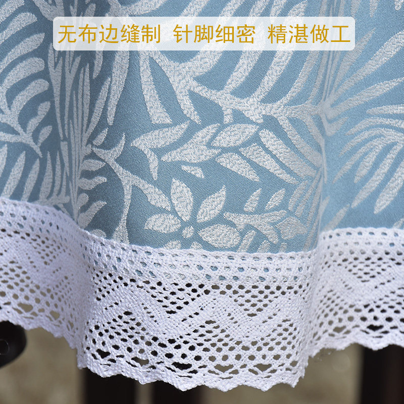 欧式圆桌桌布布艺餐厅1.8蓝色转盘双层台K布饭店2米清新阳台可定,居家布艺,桌布,淘宝优惠券,粉丝福利购,淘宝优惠卷