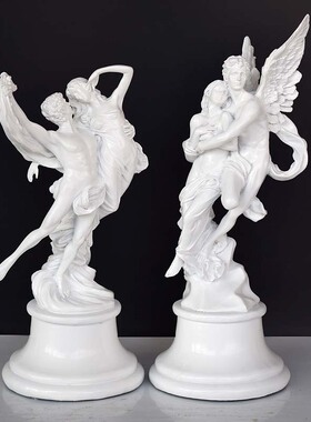 希腊神话爱神雕像翅膀天使创意人C物艺术情侣雕塑客厅婚庆装饰摆