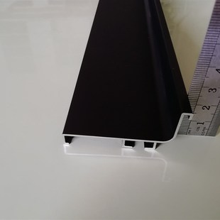 橱柜专用L型免拉手衣柜铝合金免拉手地柜K门隐形拉手哑黑色3米一