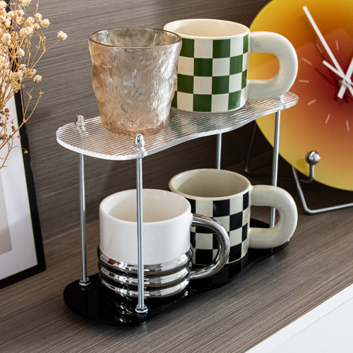 亚克力杯b架水杯架收纳水吧置物架家用马克杯玻璃咖啡杯茶杯收纳