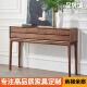 北欧玄关台新中式 玄关柜黑胡桃玄关桌实木供桌家用条案靠墙窄桌子
