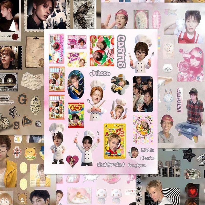 18张拷蹄子cortis拼贴神颜爱豆高级复古ins风水杯手账装饰diy贴画,文具电教/文化用品/商务用品,贴纸/立体贴纸,淘宝优惠券,粉丝福利购,淘宝优惠卷