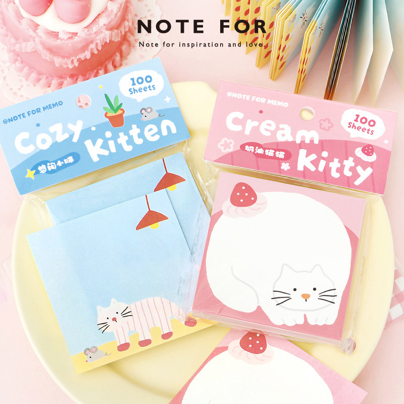NOTEFOR扁扁猫日记便签本100张