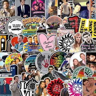 100张美剧邪恶力量贴纸周边创意美式ins风装饰手账素材防水贴画