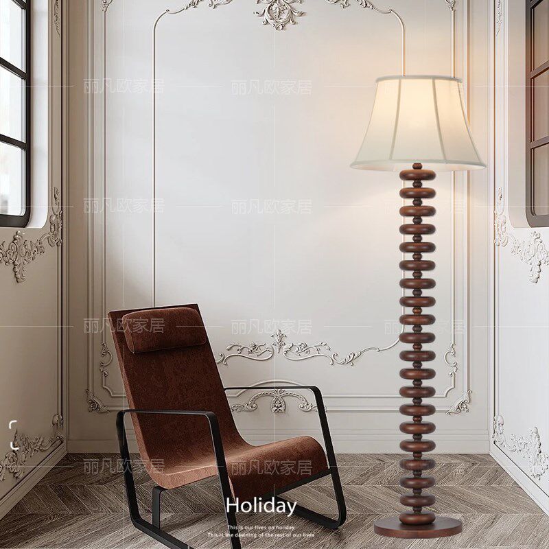 中古落地灯客厅装饰复古民宿欧式书房茶室卧室立式氛围台灯新中式