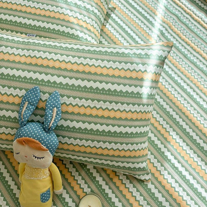 高档加厚老粗布条纹时光纯棉枕套成人透气枕头套单人全棉枕芯套