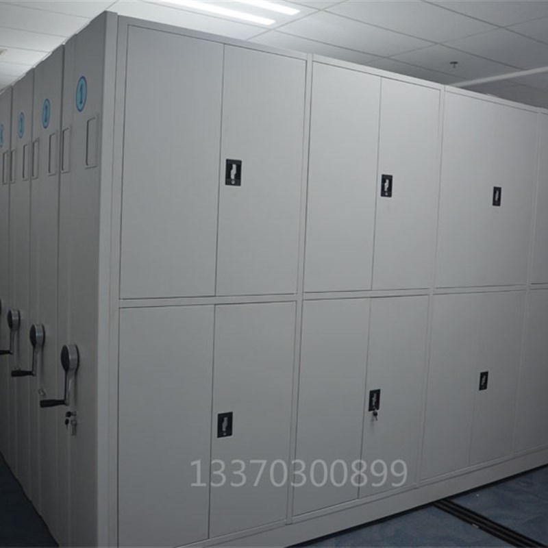 加厚智能密集柜手动密集架手摇文件柜可移动档案柜轨道铁皮资料柜