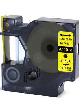 硌彩适用DYMO达美d1标签机色带45013 45018艾力生/贝益标签纸12MM