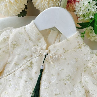 女童连衣裙中国风宝宝夏装改良旗袍连衣裙儿童公主裙女宝夏季裙子