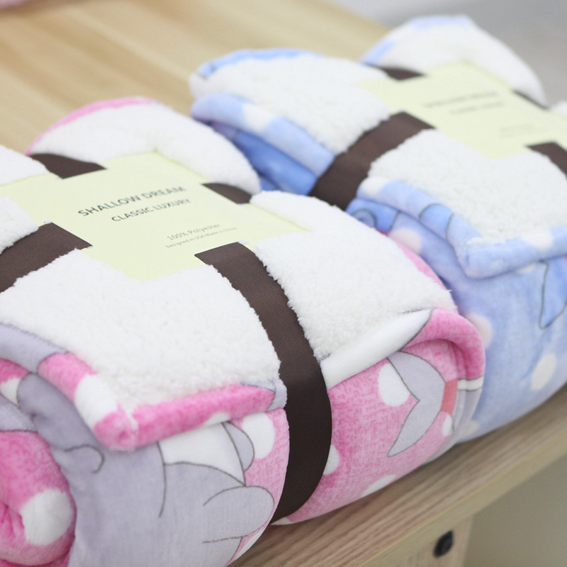 双层毛毯!被子加厚羊羔绒法兰绒毯子单人垫子沙发盖毯冬季绒毯