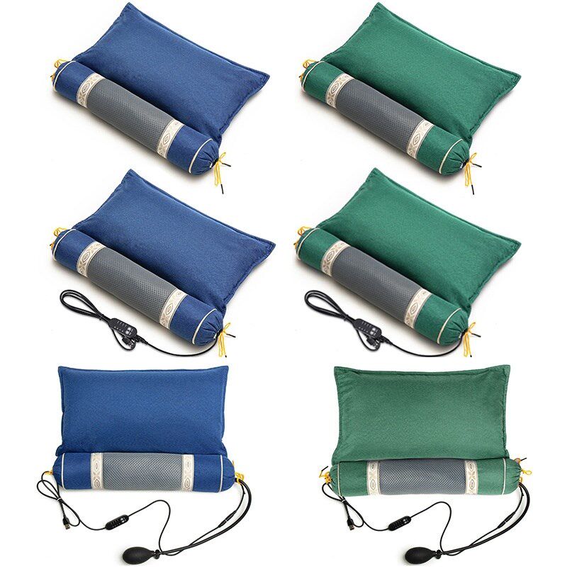 加热护颈椎枕头艾草家用睡觉专用充气修复颈椎可拆睡眠护颈椎枕头