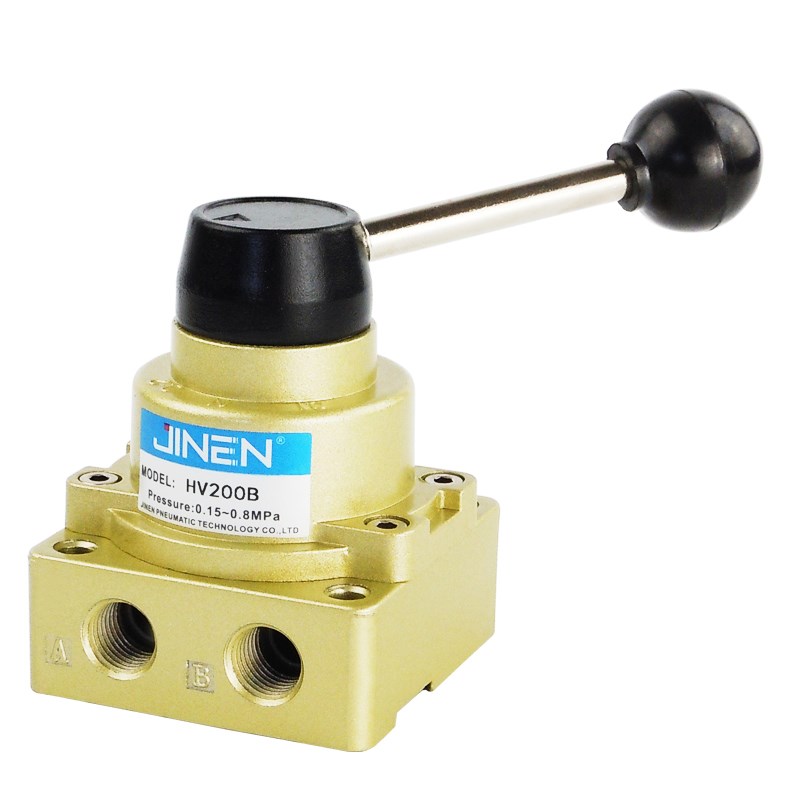 手转阀HV-02/03/04 HV200B/D三位四通手扳阀气动控制元件