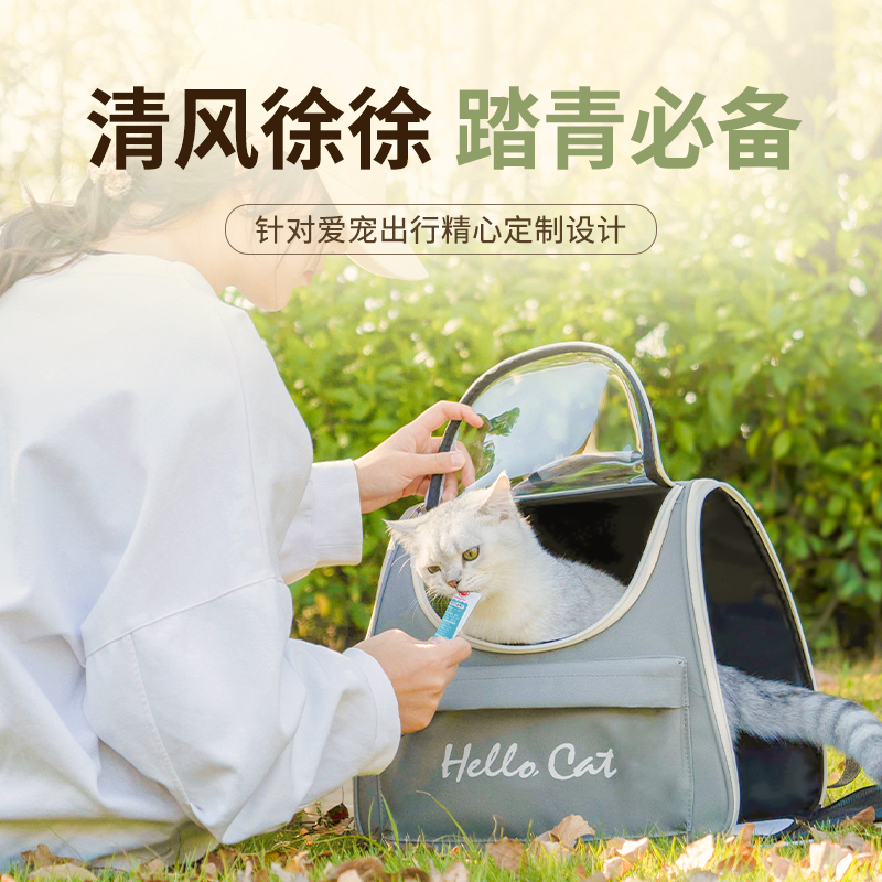 猫包外出便携大容量宠物包双肩透明四季通用狗狗包手提透气猫咪包