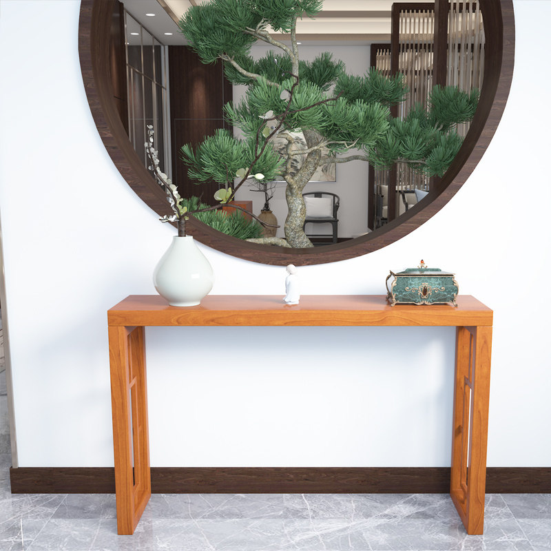 新中式实木玄关台门厅玄关柜条案条几供桌香案玄关边桌端京台条桌