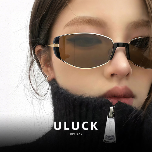 小棕镜2025新款复古猫眼墨镜女款高级感防紫外线防晒茶色太阳镜潮