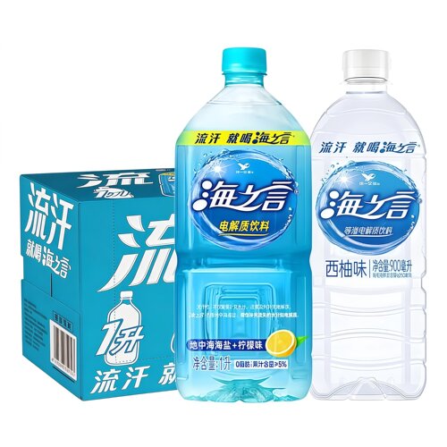 统一海之言海盐柠檬味1L*8瓶整箱