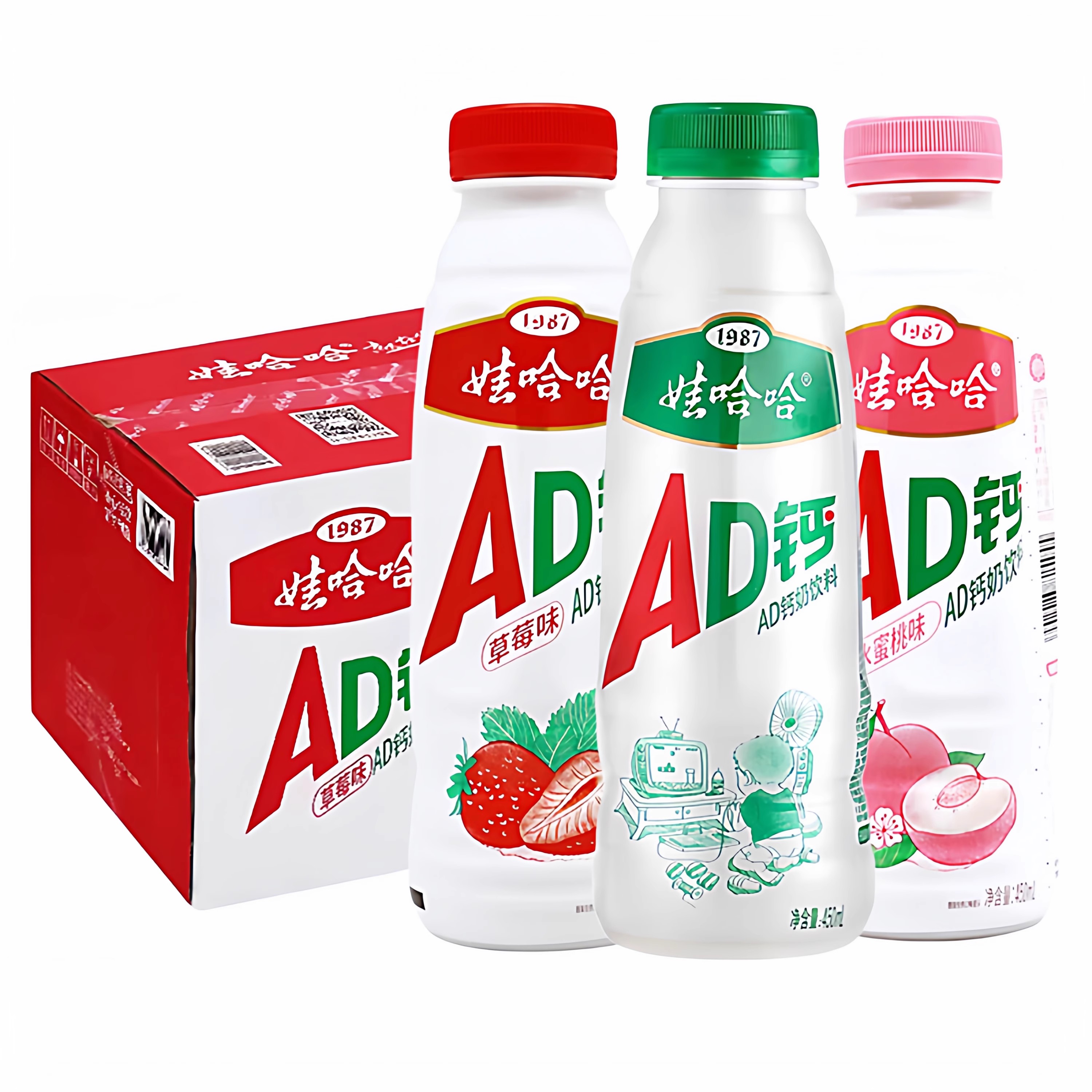 娃哈哈AD钙奶混合口味450ml*15瓶