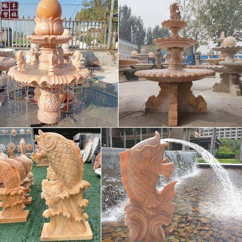 供应石材晚霞红鲤鱼喷泉 户外大理石动物吐水鲤鱼雕塑摆件,3C数码配件,其它配件,淘宝优惠券,粉丝福利购,淘宝优惠卷