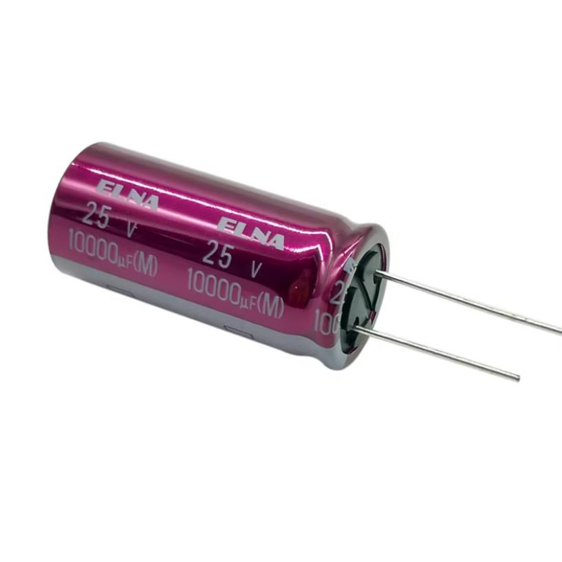 日本伊娜ELNA 紫红袍 RA3系列 25v10000uF 音频滤波电解电容器