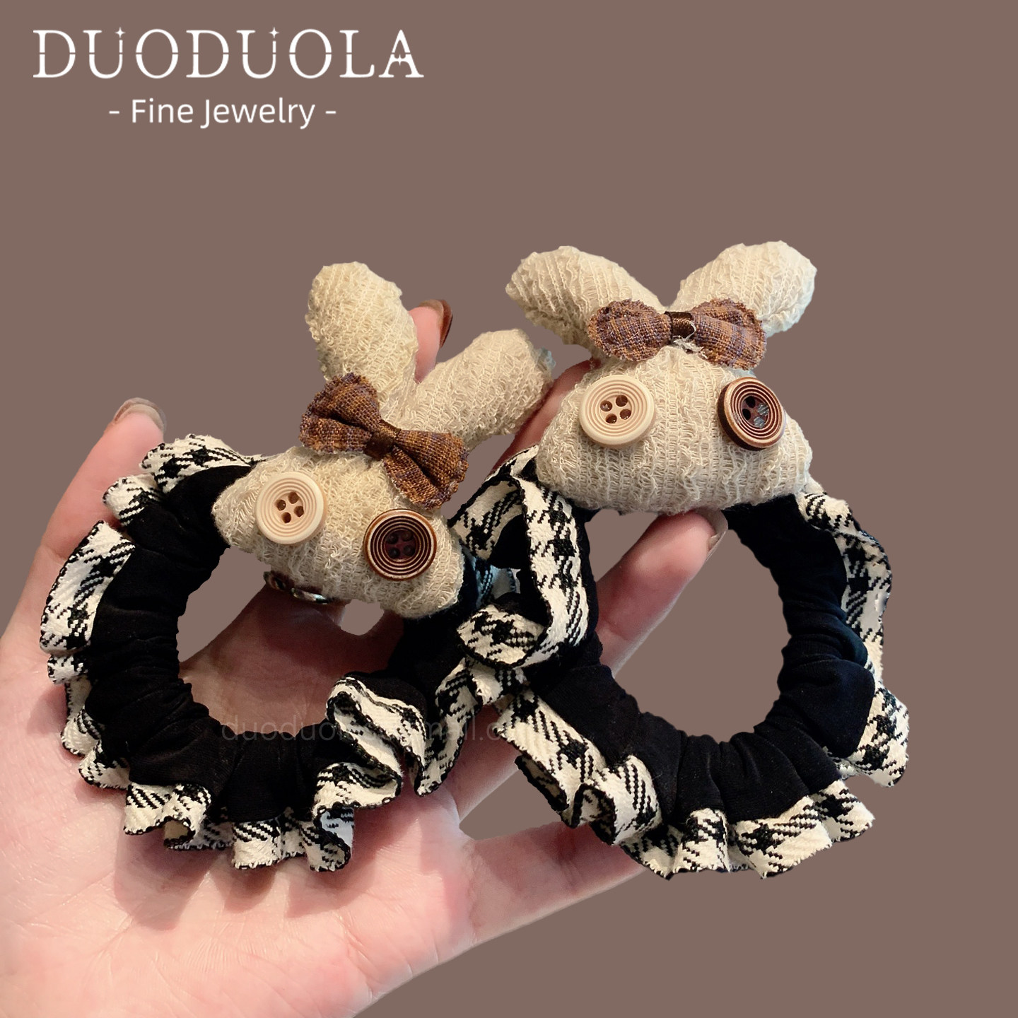 时尚简约针织毛呢小兔子发绳发圈温柔优雅高级感耐用不伤发发饰品,饰品/流行首饰/时尚饰品新,发饰,淘宝优惠券,粉丝福利购,淘宝优惠卷