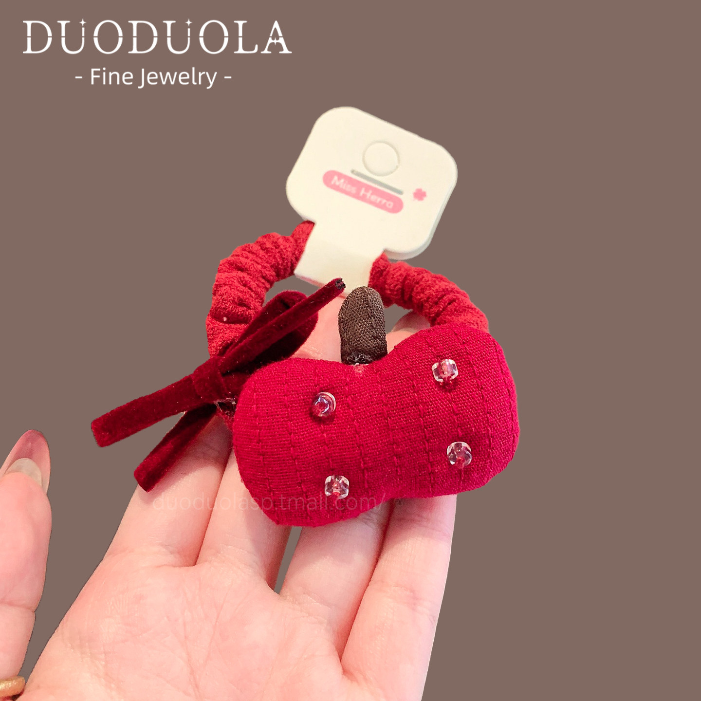 可爱红色苹果蝴蝶结头绳女高级感气质百搭扎头发发绳高弹力发圈女,饰品/流行首饰/时尚饰品新,发饰,淘宝优惠券,粉丝福利购,淘宝优惠卷