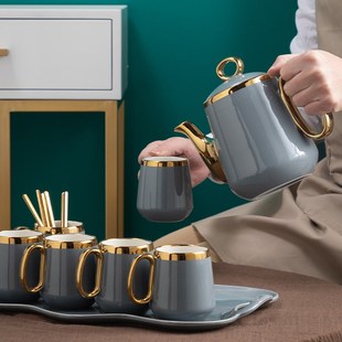 欧式 陶瓷水杯套装 家用客厅简约下午茶茶具冷热茶杯茶壶礼品套装