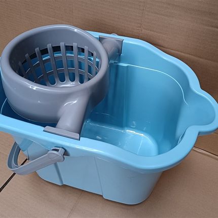 家用手压带滑轮洗拖把桶挤水桶墩布拖布清洁桶塑料旋转拧水脱水机