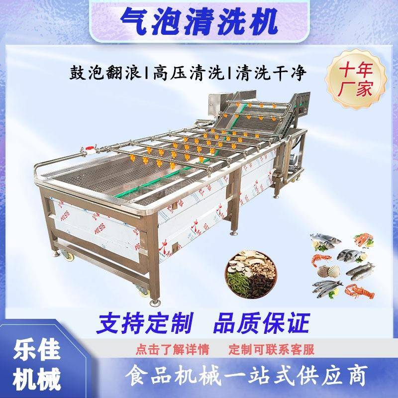 百香果气泡清洗机秋葵黄花菜高压喷淋清洗线圣女果气泡清洗设备