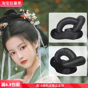 速发古发襦服儿童发髻汉裙日常百搭舞台表演摄影棚假发盘风古装造