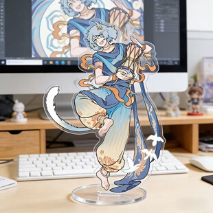 非人哉周边亚克力立牌桌面摆件装饰自制谷子小玉九月白泽啸天立牌