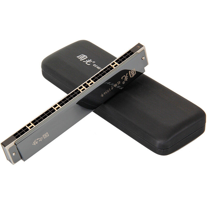 国光初学者成人口琴24孔复音28重音C调儿童专业演奏级吹奏乐器,乐器/吉他/钢琴/配件,口琴,淘宝优惠券,粉丝福利购,淘宝优惠卷