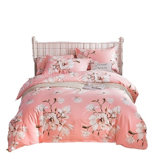 被套单件纯棉被罩单双人1.5米1.8床加厚被单简约学生宿舍格子条纹